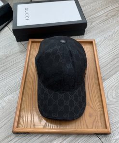 GUCCI Canvas Baseball Cap Black