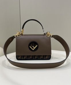 Fendi Kan I F Medium Brown Bag For Woman 18cm/7in 8BT284A651F13VK