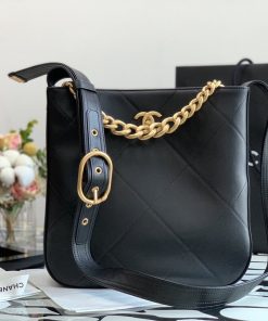 Chanel Co-Co Shoulder Bag Black For Women 11.4in/29cm