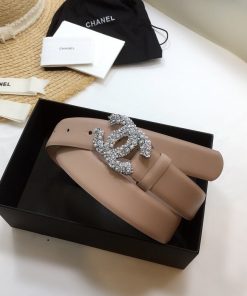 Chanel Belt With Beaded Buckle Pink