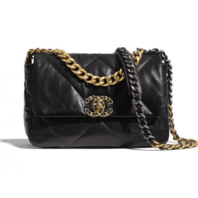 CHANEL 19 Flap Bag Black In Goatskin - Luxury Leather Bags - Luxurbags