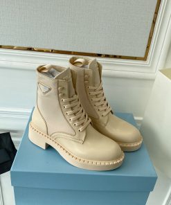 Prada Brushed And Re-Nylon Boots Beige For Women 2in/50mm Prada 1T782M_3LF7_F0F24_F_B050