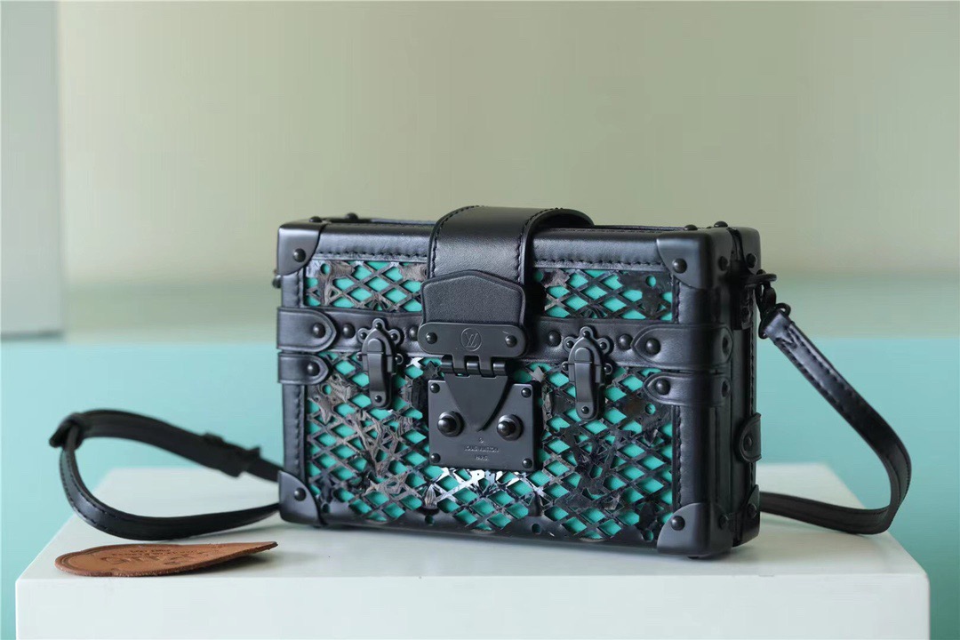 Louis Vuitton Petite Malle Monogram Pattern Black For Women, Women’s Handbags, Shoulder And Crossbody Bags 7.9in/20cm LV 