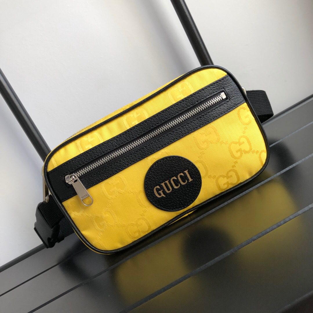 GUCCI Off The Grid Belt Bag Yellow Gucci ECONYL® For Men  9.5in/24cm GG
