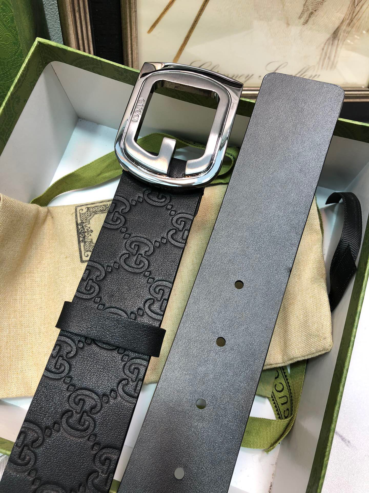 Gucci Signature Belt Black For Women, Women Belt
