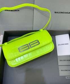 BALENCIAGA Gossip Small Shoulder Bag Green Neon, For Women, Women’s Bags 9.1in/23cm
