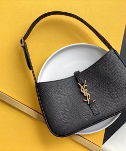 Yves Saint Laurent LE 5 À 7 Hobo Bag Black Material For Women 9in/23cm YSL 657228EAAAU1000