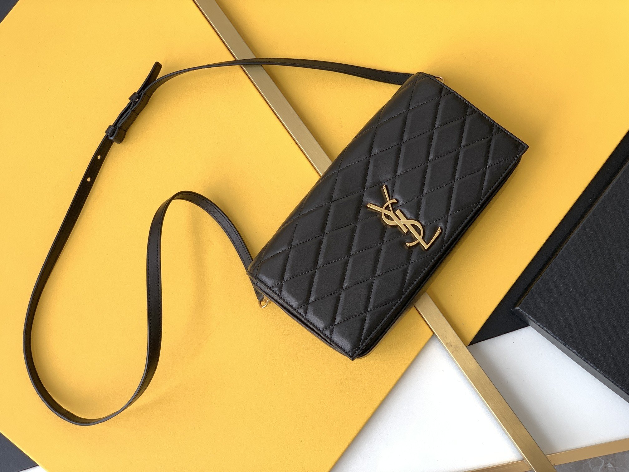 Yves Saint Laurent Kate 99 Chain Bag Black With Gold Hardware For Women 10.2in/26cm YSL