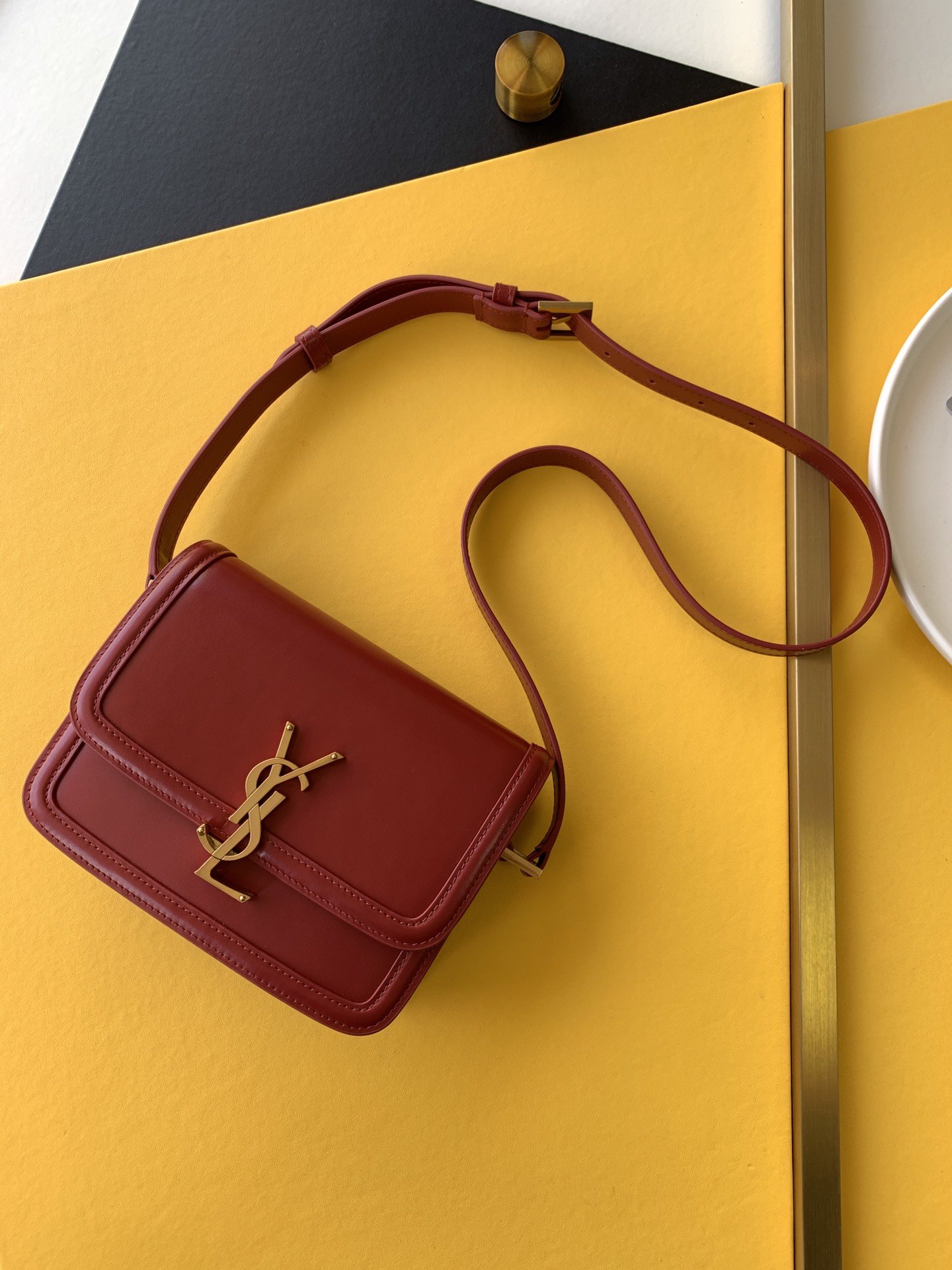 Yves Saint Laurent Solferino Small Satchel Bag Red In Box With Gold Hardware 7.4in/19cm YSl 6343060SX0W6805