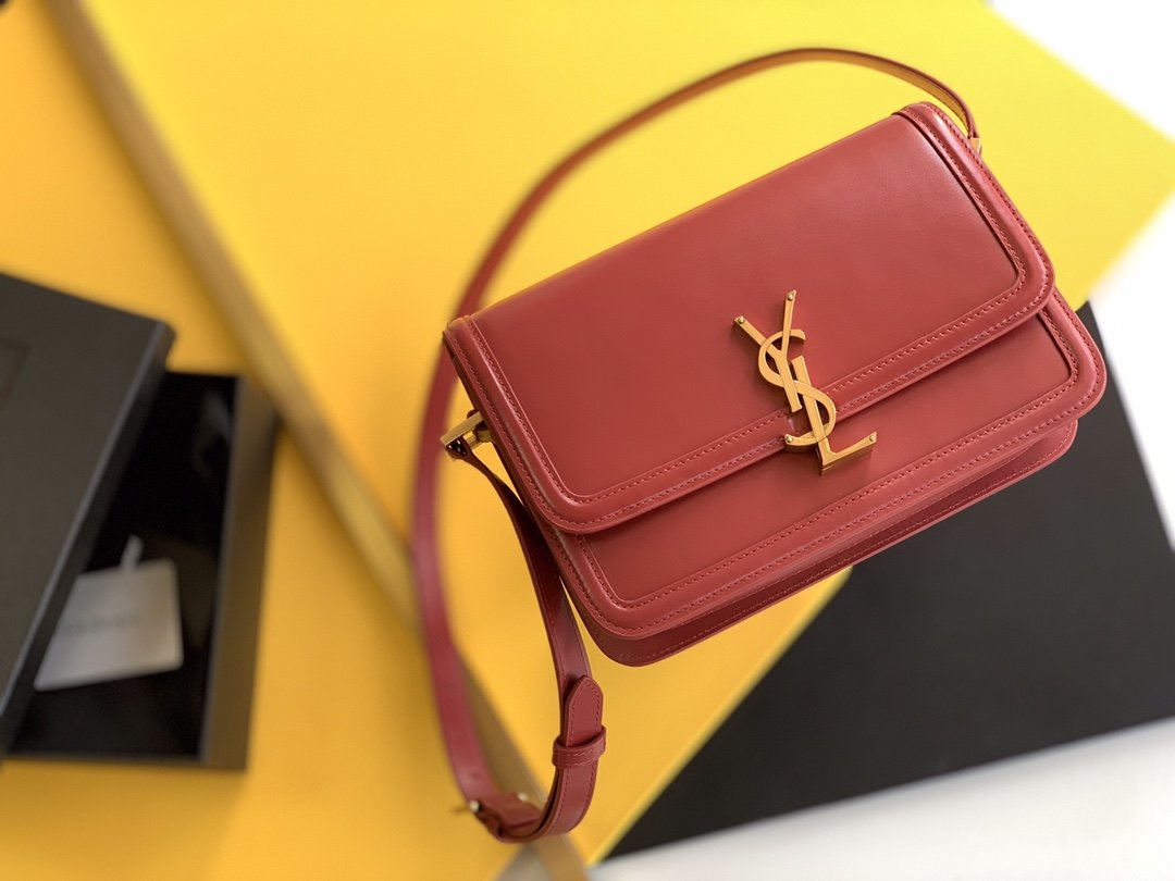 Yves Saint Laurent Solferino Medium Satchel Bag In Box Red With Gold Hardware For Women 9in/23cm YSL 6343050SX0W6805