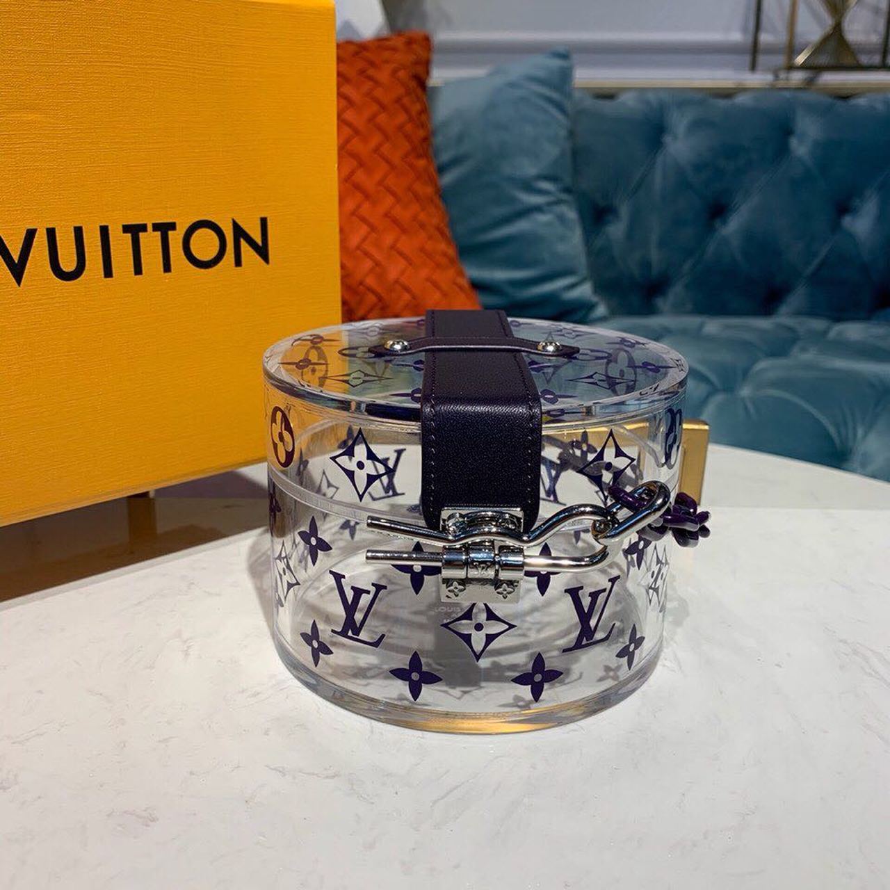 Louis Vuitton Scott Box Plexiglass Electric Blue For Women, Women’s Box 4.9in/12.5cm LV GI0430