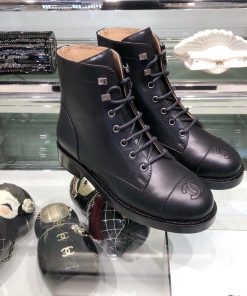 Chanel Ankle Boots Calfskin Leather Fall/Winter Collection, Black
