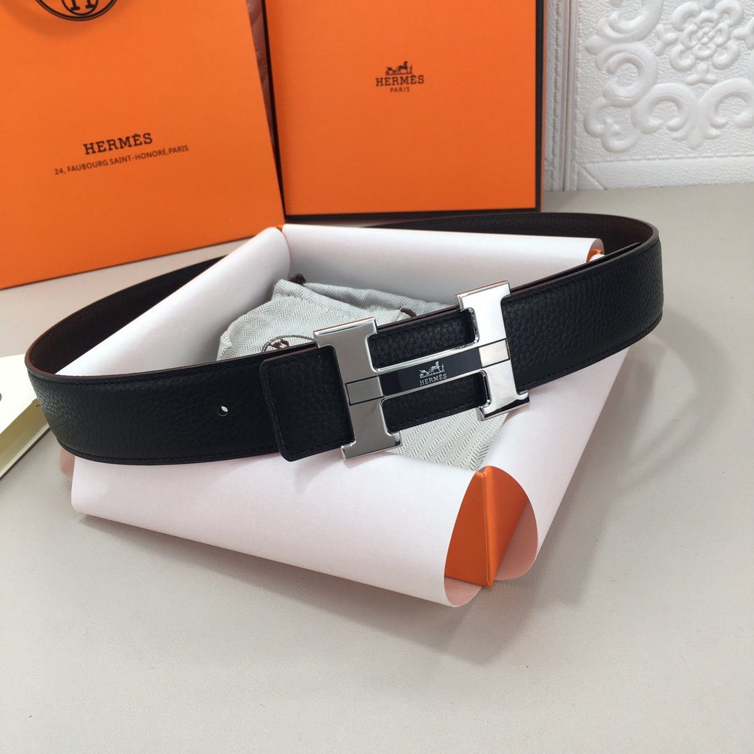 Hermes Quizz Touareg Belt Buckle & Reversible Black For Women, Women Belt