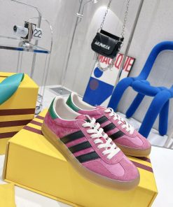 Gucci x Adidas Women’s Gazelle Sneaker Pink For Women GG