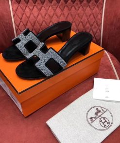 Hermes Oasis Sandal Black For Women, Women’s Shoes H192001Z 52370