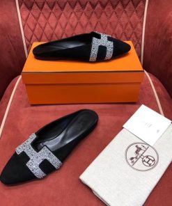 Hermes Roxane Mule Black For Women, Women’s Shoes H192002Z 52350