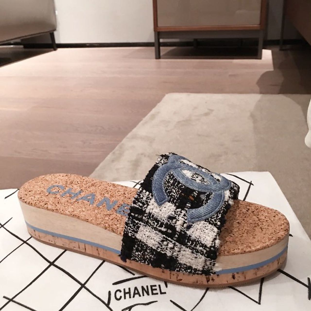 Chanel Mules Blue For Women, Women’s Shoes