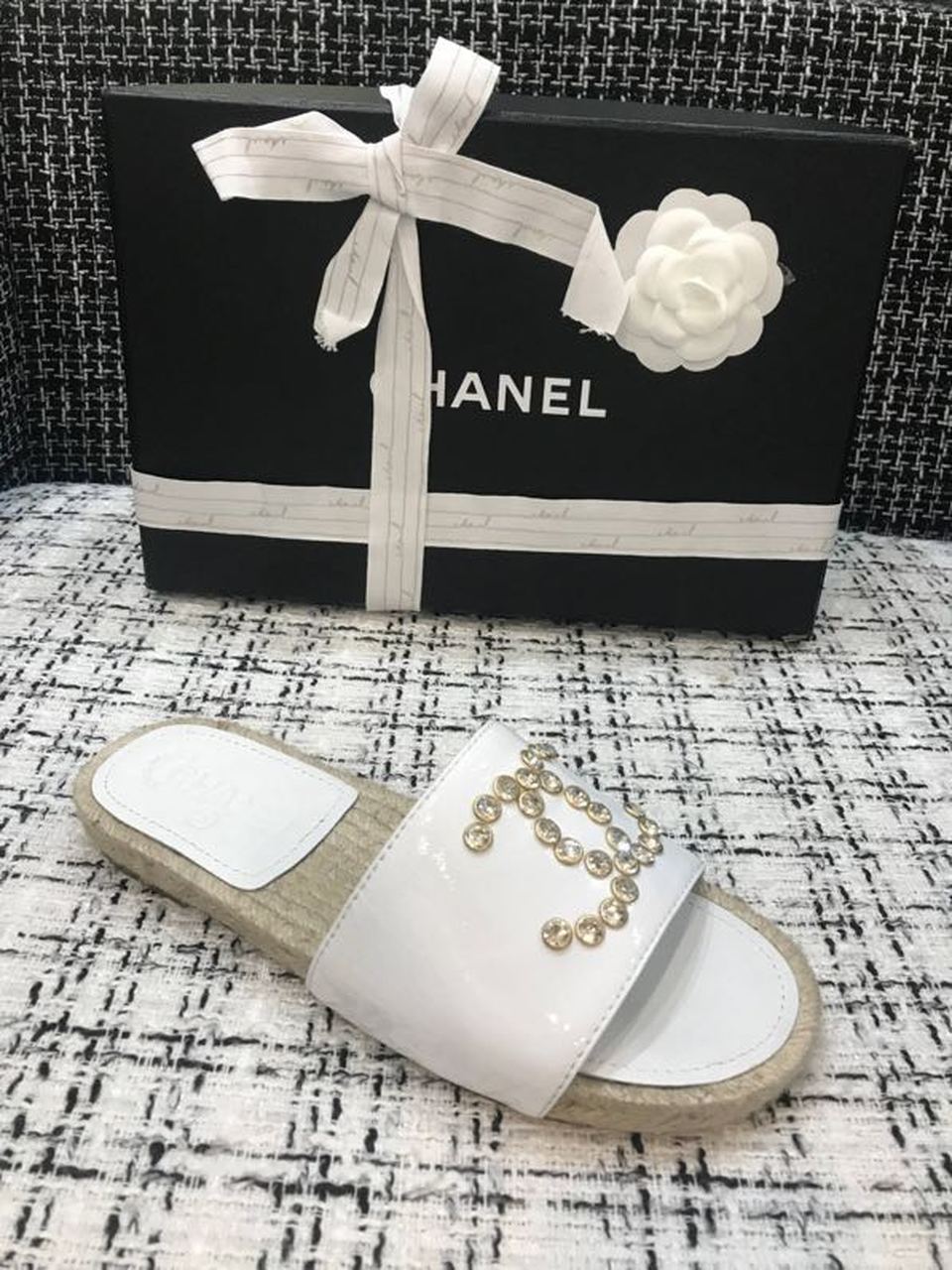 Chanel Espadrilles White For Women, Women’s Shoes G35603