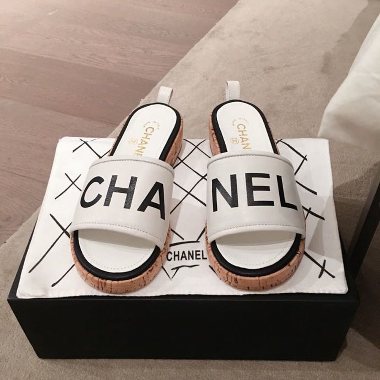 Chanel Mules White For Women, Women’s Shoes