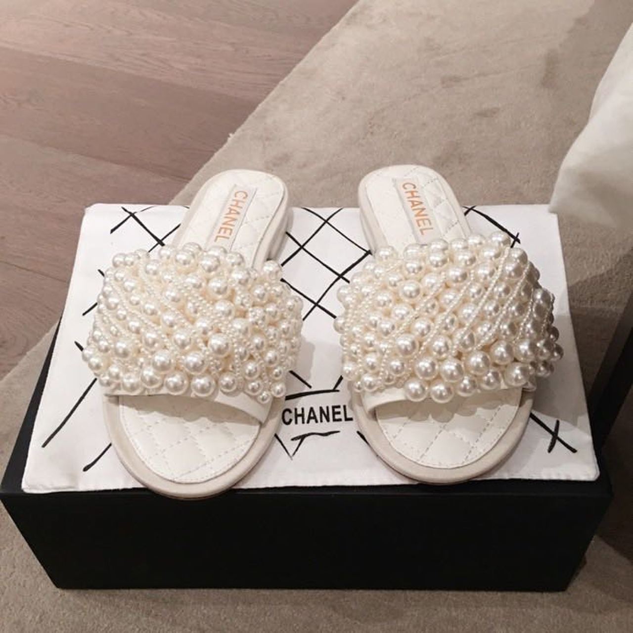 Chanel Mules White For Women, Women’s Shoes