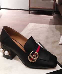 Gucci Women’s Mid-Heel Loafer White For Women GG