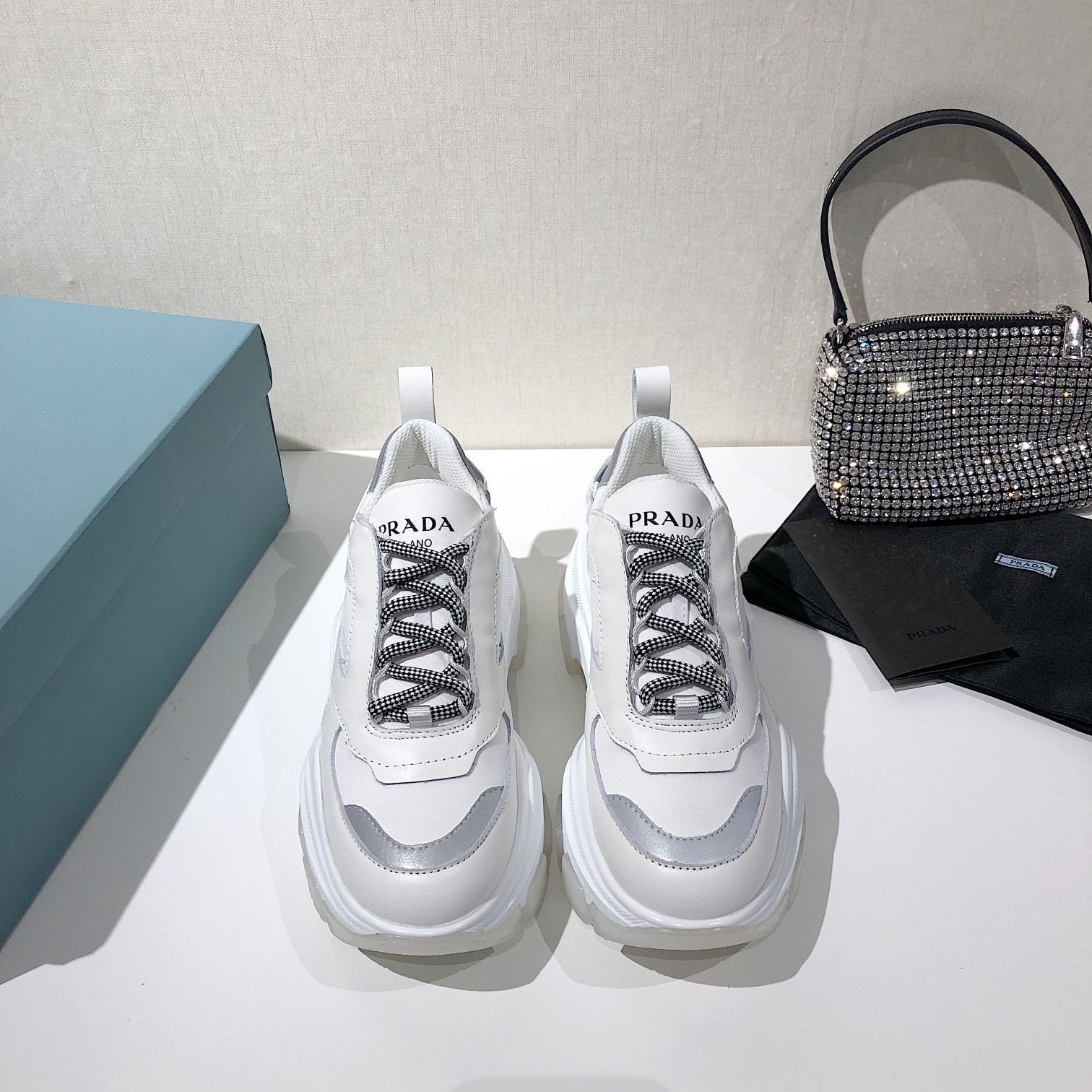Prada Cloudbust Thunder Sneakers White For Women Prada