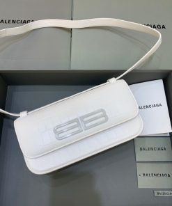 BALENCIAGA Gossip Small Shoulder Bag White, For Women, Women’s Bags 9.1in/23cm