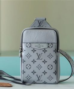Louis Vuitton Outdoor Sling Bag Taigarama Gunmetal Gray For Men, Men’s Bags, Crossbody Bags 8.3in/21cm LV 