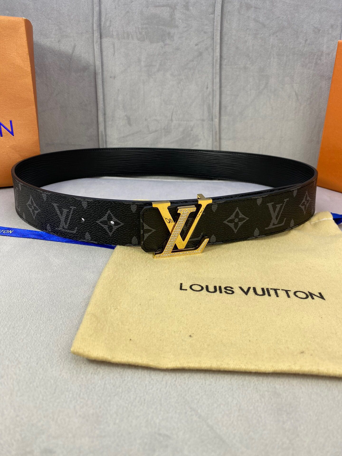 Louis Vuitton LV Diamond Reversible Belt Monogram Canvas, LV Women Belt
