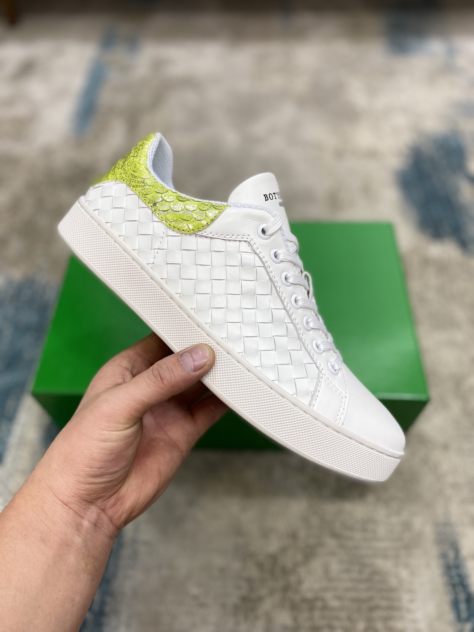 Bottega Veneta Men’s With Fin Sneakers White Yellow For Men