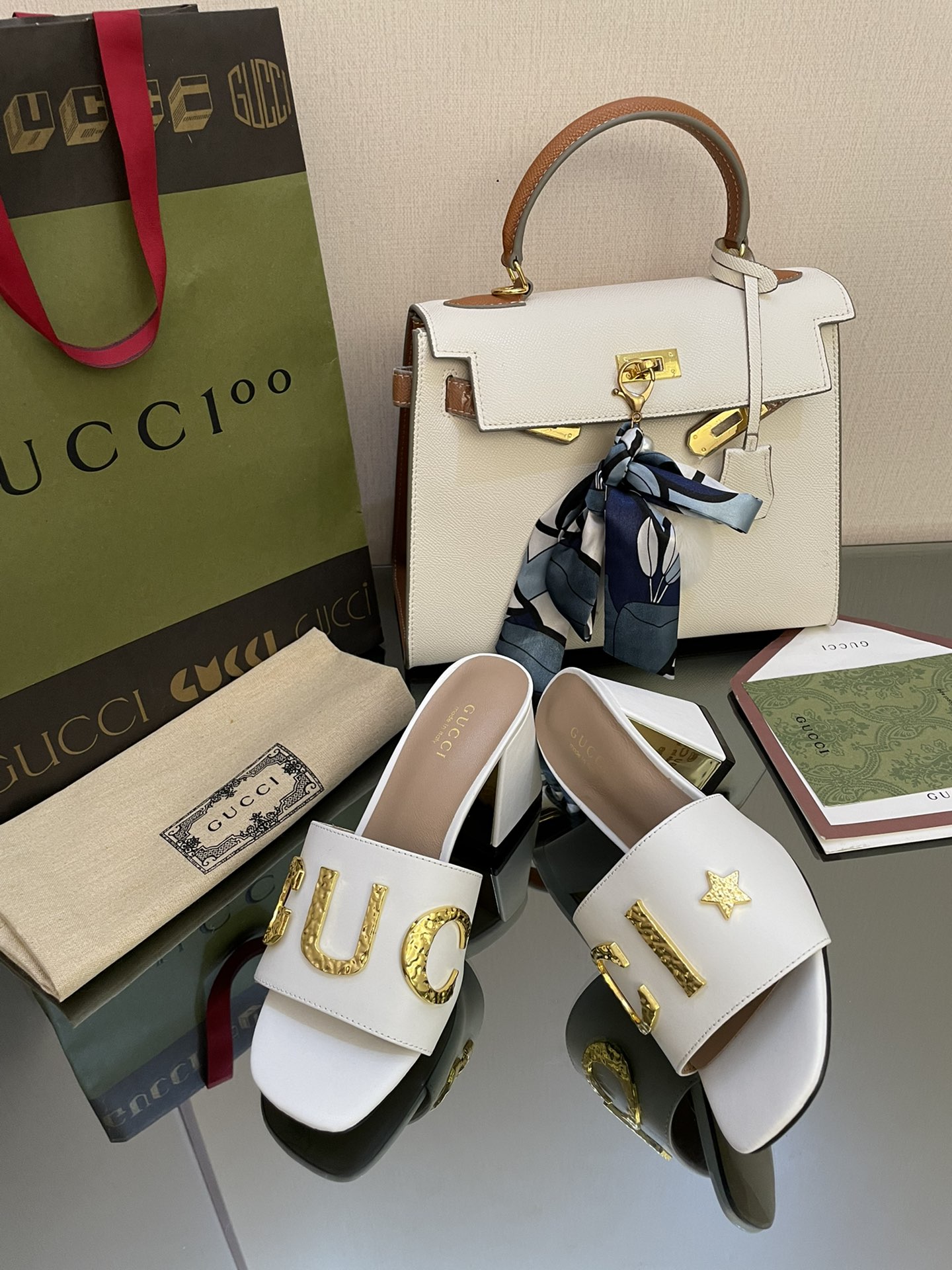 Gucci Women’s ‘GG’ Slide Sandal White For Women GG