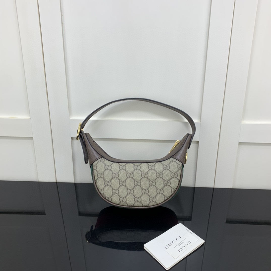 Gucci Ophidia Gucci Mini Bag Beige And Dusty Grey Gucci Supreme Canvas For Women 8in/20cm GG