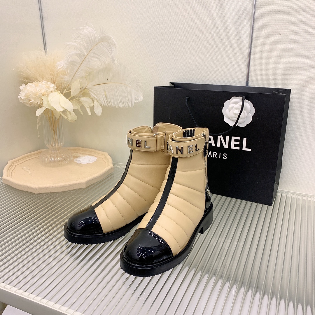 Chanel Women’s Chanel Boots Beige For Women