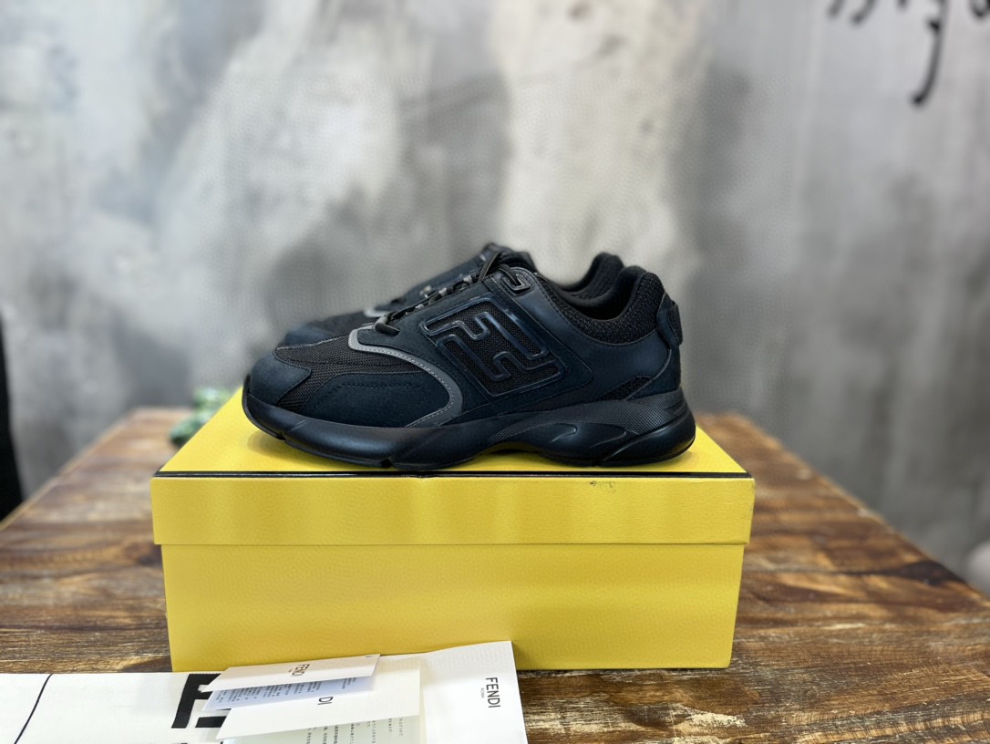 Fendi Nubuck Faster Black For Men
