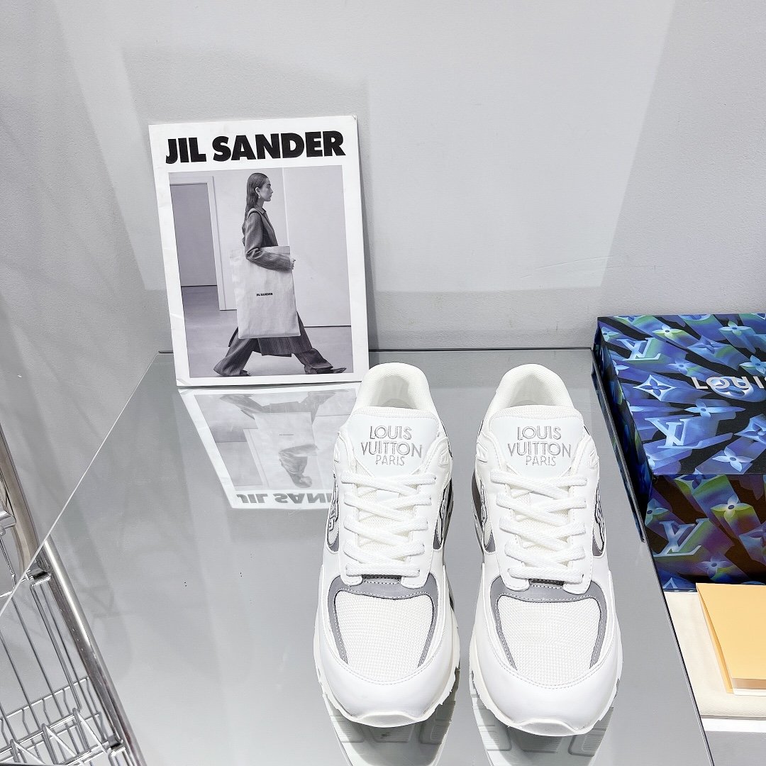Louis Vuitton Run Away Sneaker Iridescent Textile White For Women LV