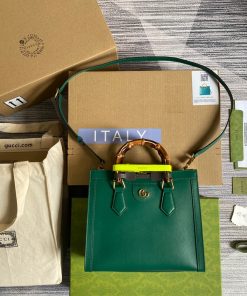 Gucci Diana Small Tote Bag Green For Women, Women’s Bags 11in/27cm Gucci ‎