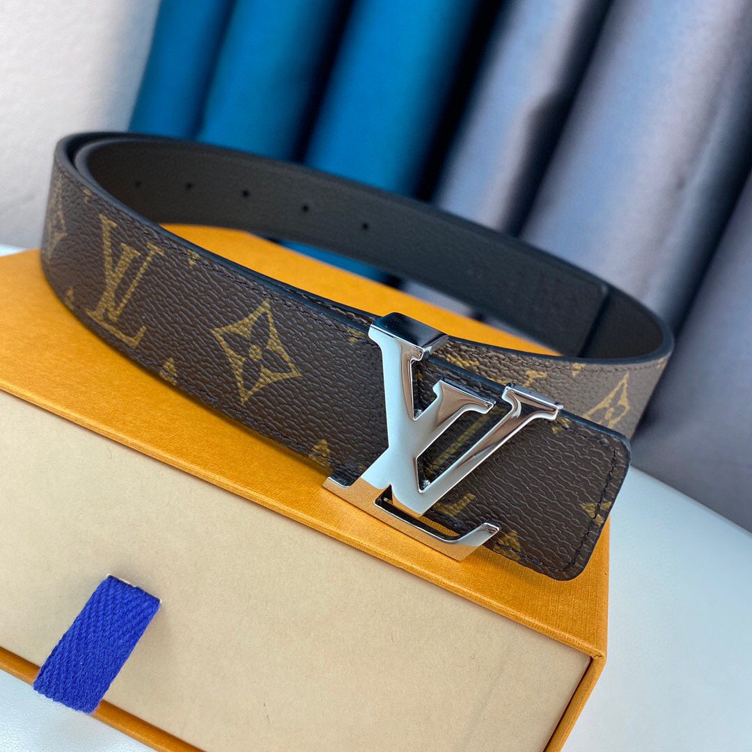 Louis Vuitton LV Initiales Reversible Belt Monogram Canvas Black, LV Women Belt M0385W