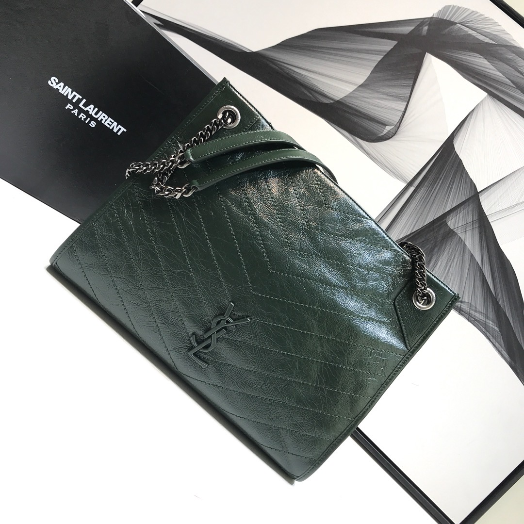 Yves Saint Laurent Niki Medium Shopping Bag Green For Women 12.6in/32cm YSL