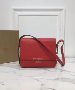 Burberry Grace Flap Bag Small Red For Women, Women’s Bags 7.5in/19cm