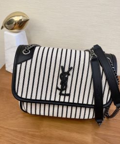 Yves Saint Laurent Niki Medium Chain Bag In Canvas For Women 11in/28cm YSL 633150FAACF9583