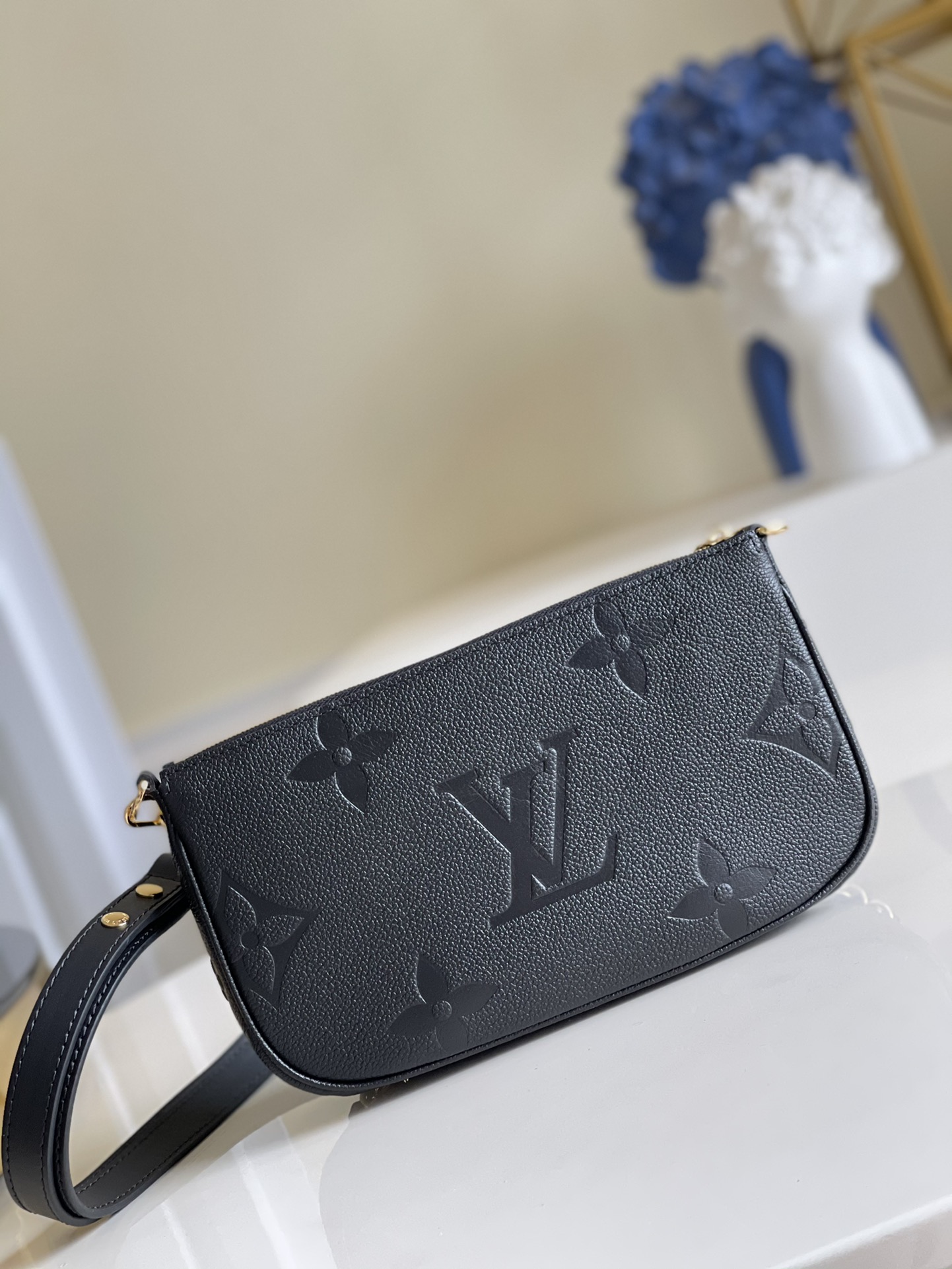 Louis Vuitton Multi Pochette Accessoires Monogram Empreinte Black For Women, Women’s Handbags, Shoulder And Crossbody Bags 9.8in/25cm LV M80399