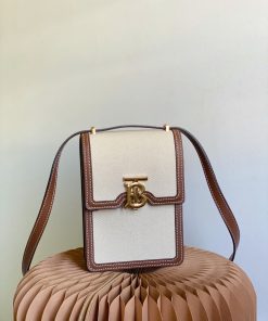 Burberry Robin Bag Cotton Canvas Cream For Women, Women’s Bags 7.5in/14cm 80316491