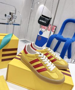 Gucci x Adidas Women’s Gazelle Sneaker Yellow For Women GG