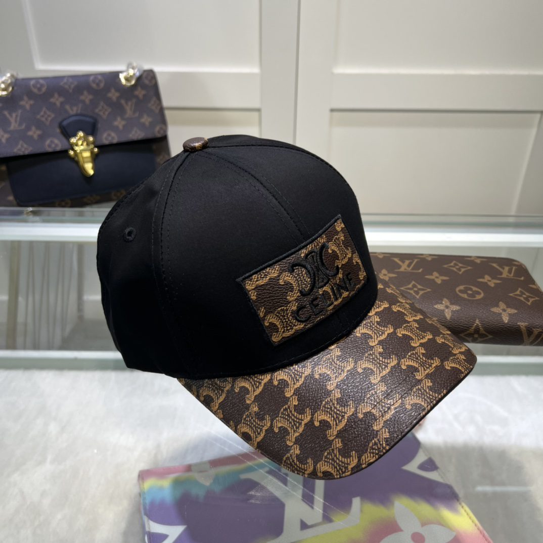Celine Triomphe Baseball Cap Black Celine Cap
