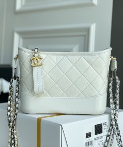 Chanel CO-CO Gabrielle Hobo Bag White For Women 7.8in/20cm