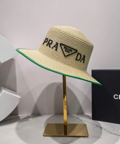 Prada Raffia Hat Brown Prada Hat