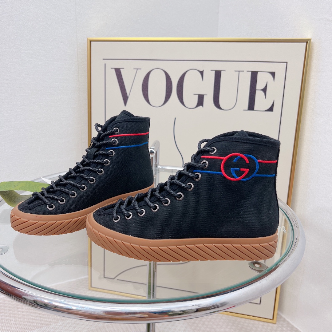 Gucci Women’s Interlocking G High-Top Sneaker Black For Women GG