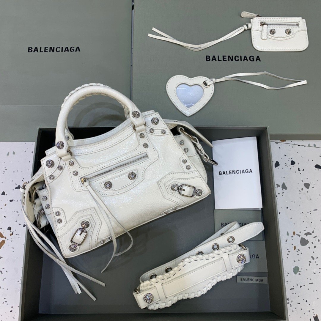 BALENCIAGA Neo Cagole XS Handbag In White, For Women, Women’s Bags 15.3in/39cm 700451210B09104