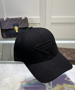 Prada Drill Baseball Cap Black Prada Cap