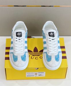 Gucci x Adidas Men’s Gucci Gazelle Sneaker Light Blue And White For Men ‎‎707848